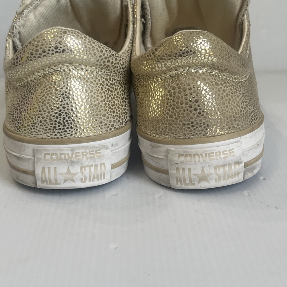Converse Chuck Taylor All Star Madison Metallic Gold Off White Canvas Shoes Sz 8 - Picture 4 of 14